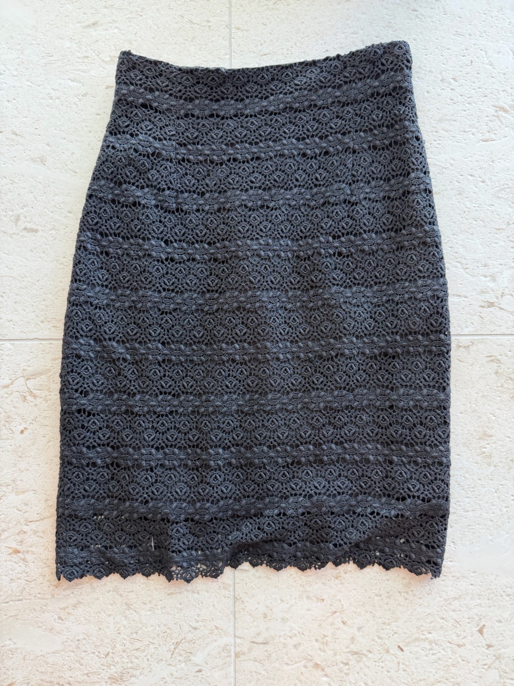 Black Lace Pencil Skirt - Sleek Feminine Fit